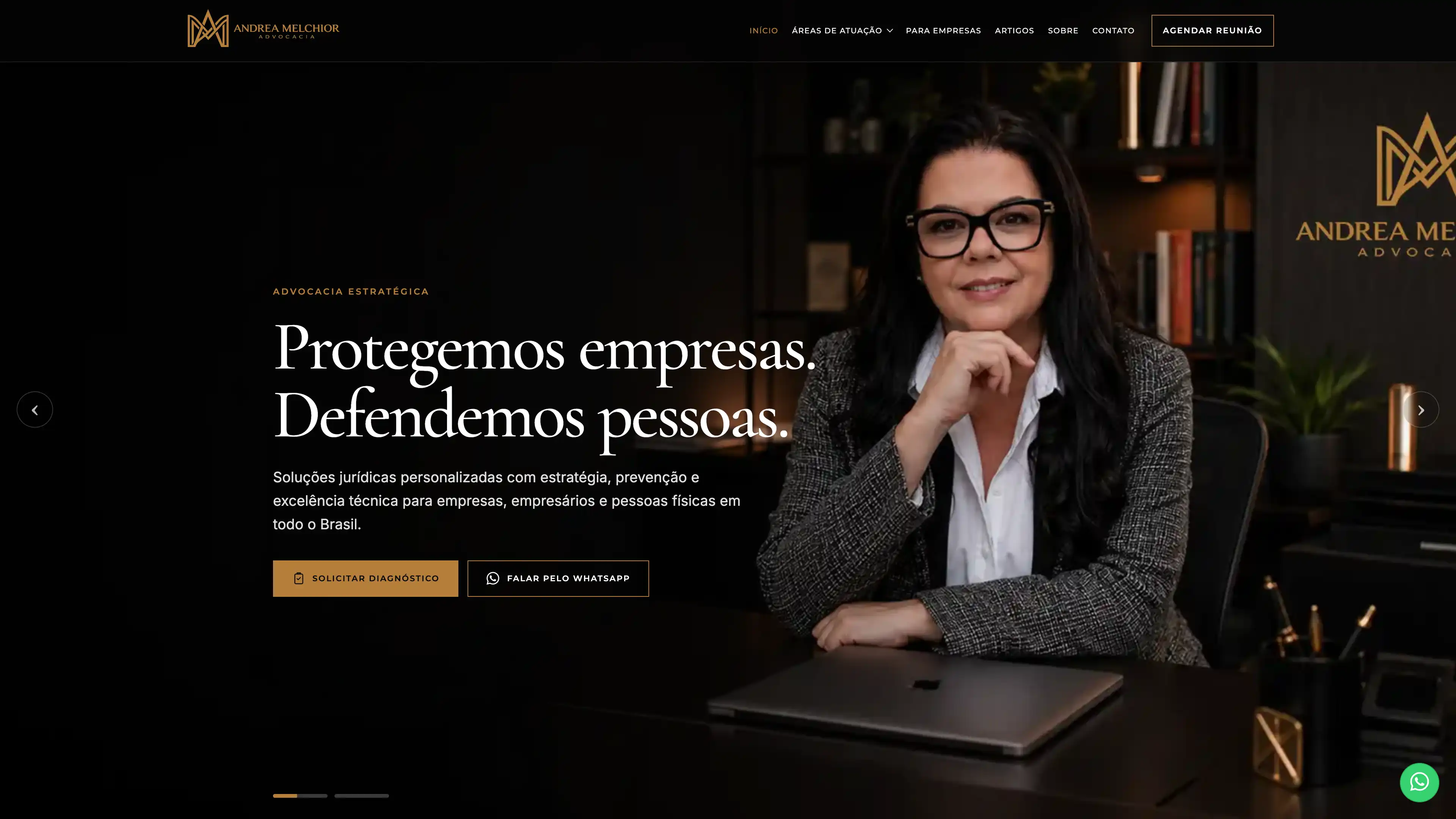 Site para advogados - Andrea Melchior Advogados