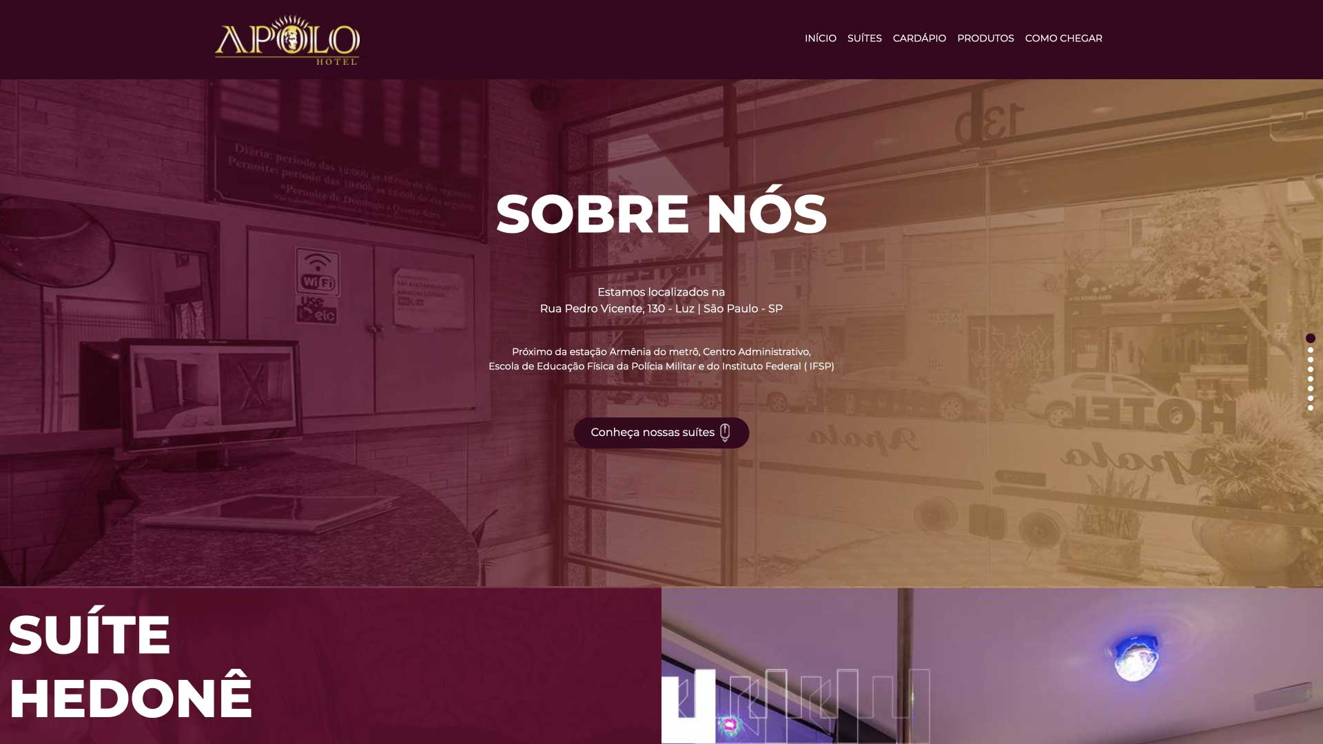 Desenvolvimento de Sites - Apolo Hotel