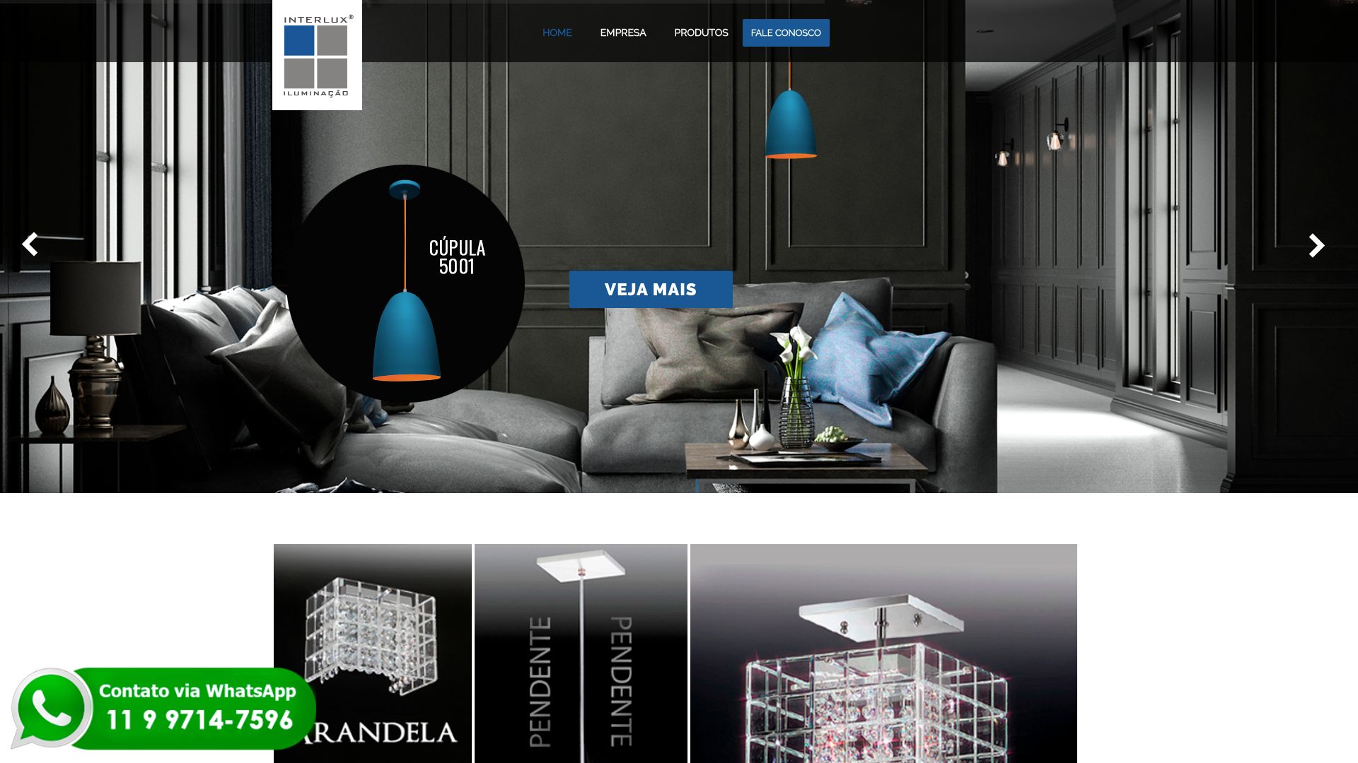 Desenvolvimento de Sites - Interlux Iluminação