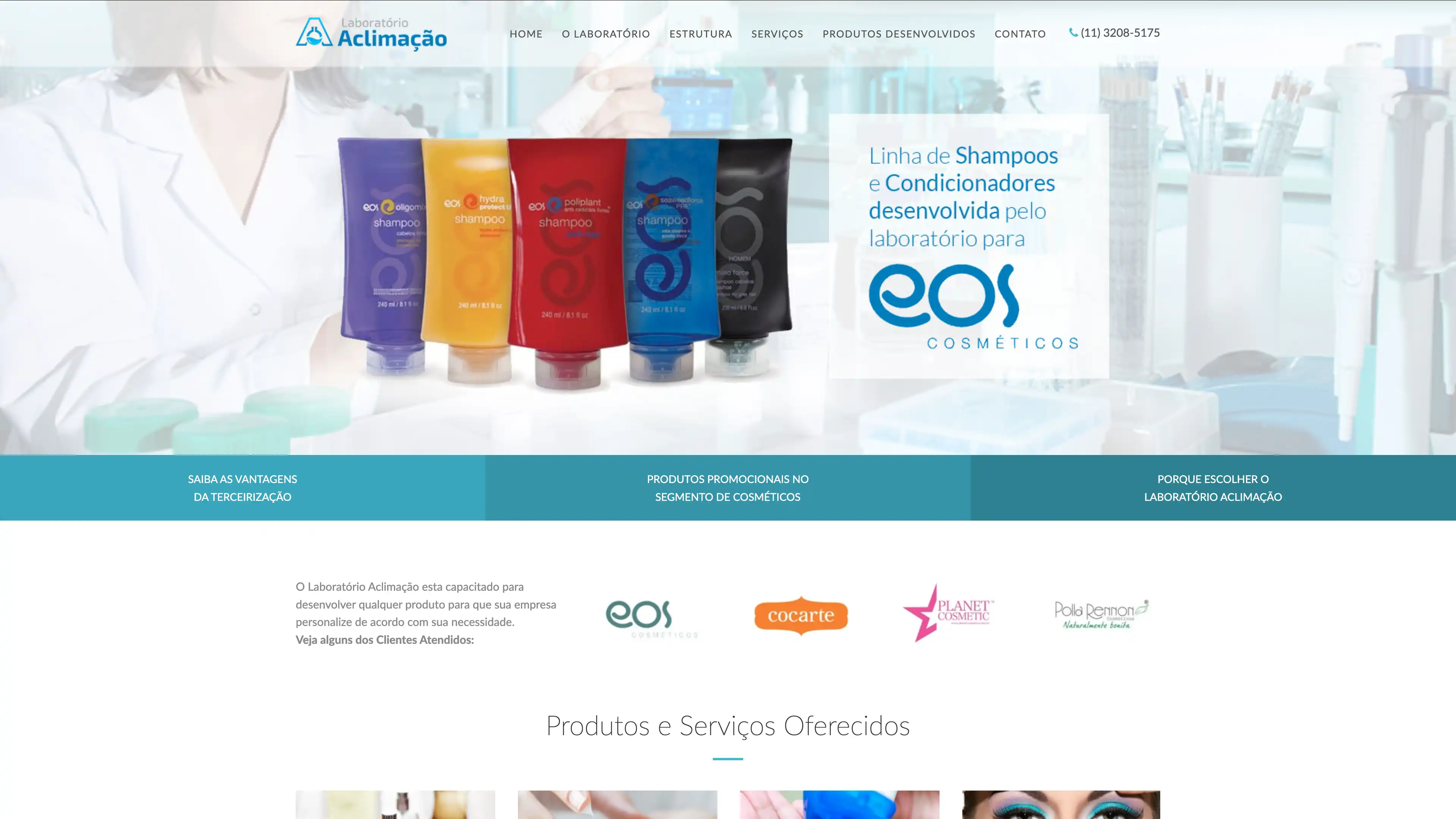Site para laboratório - Laboratório Aclimação