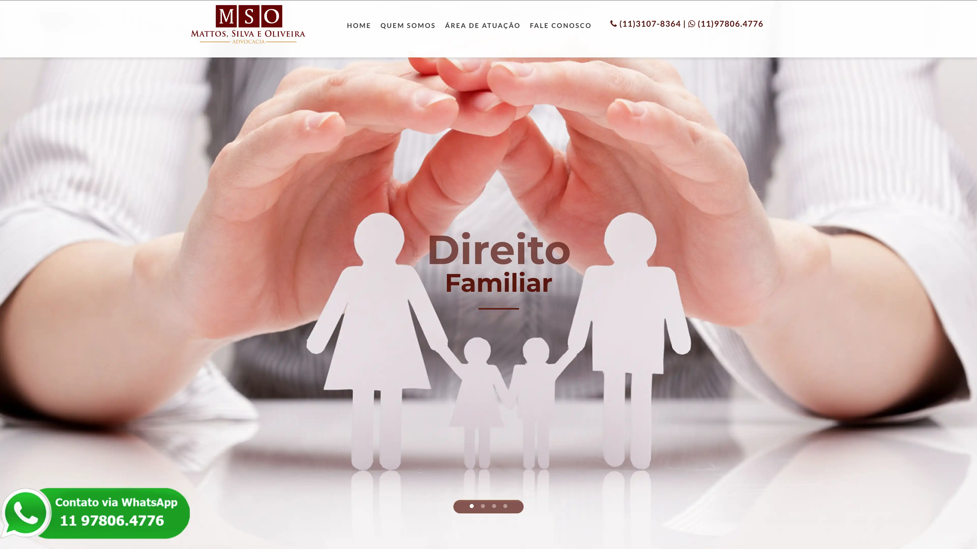 Site para escritório de advocacia - MSO Advocacia