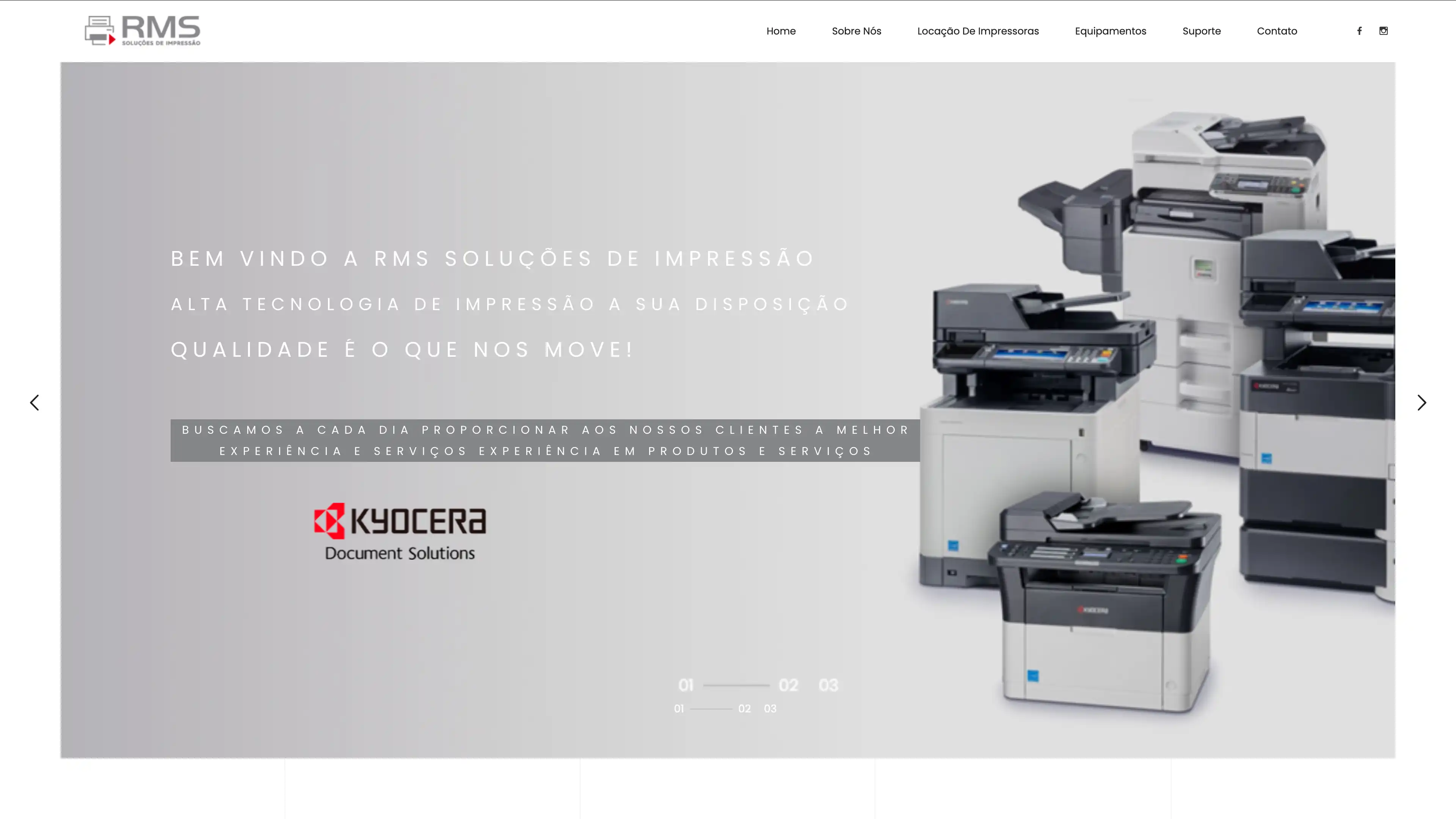 Site para locação de impressoras - RMS
