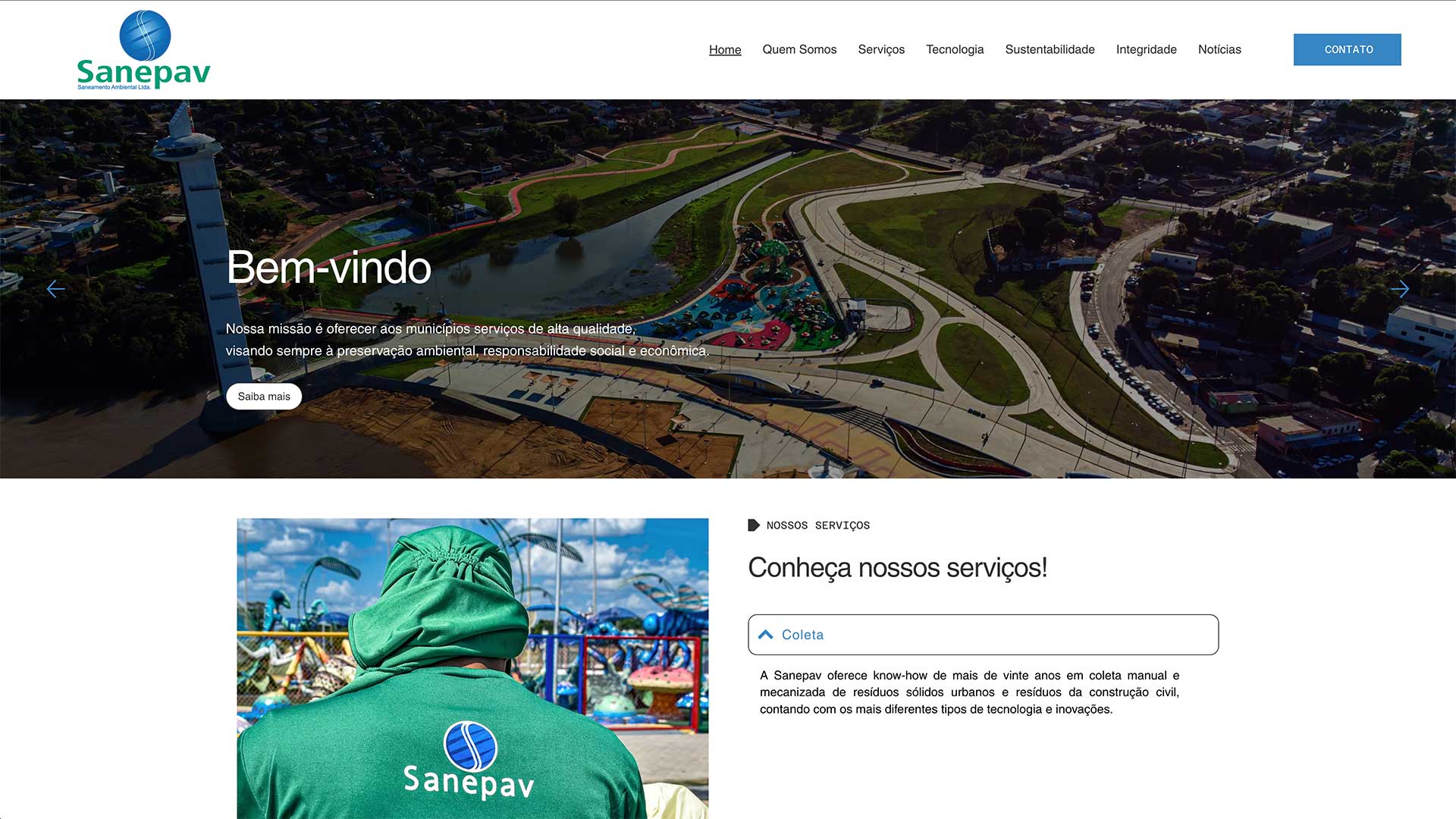 Desenvolvimento de Sites - Sanepav Saneamento