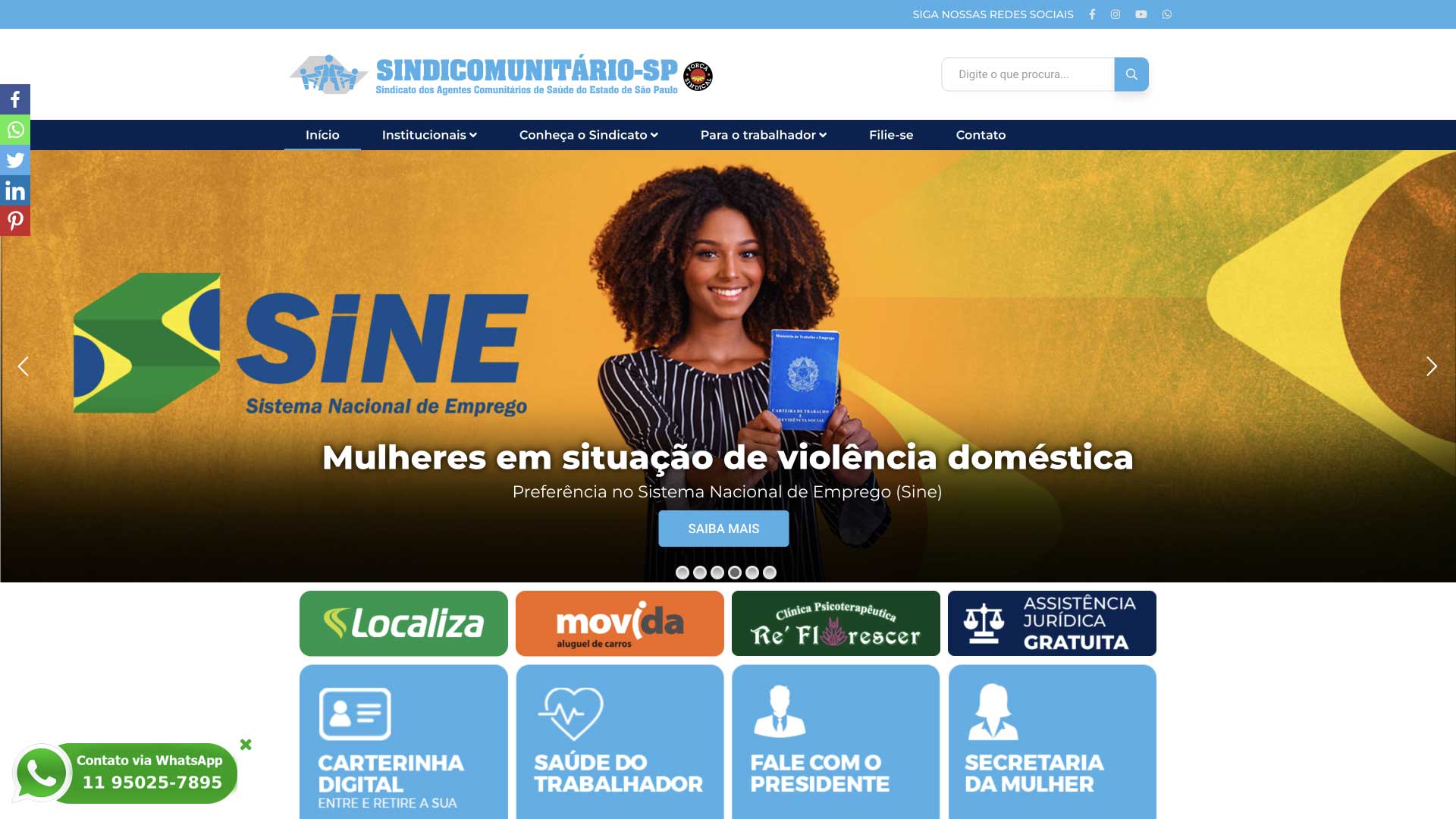 Desenvolvimento de Sites - Sindicomunitário